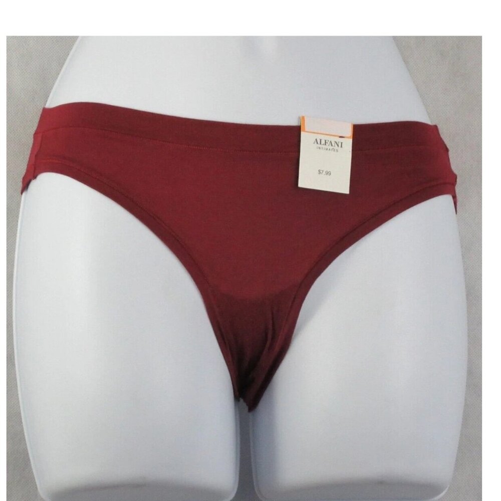 Alfani Women's Ultra Soft Rayon Bikini Panty Underwear, Beet Red